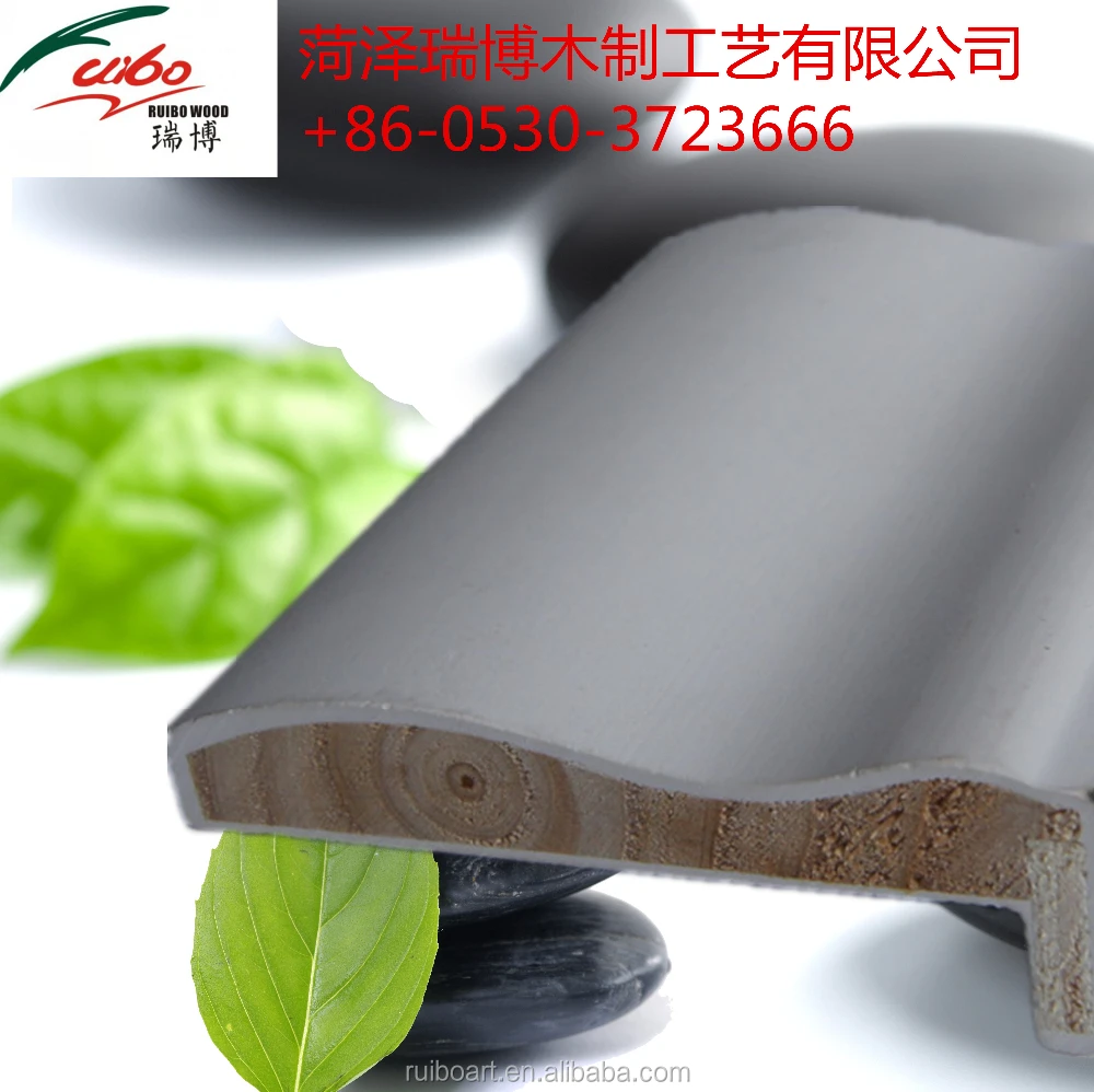 white gesso coated Primed finger joint wood door jamb door casing architraves moulding