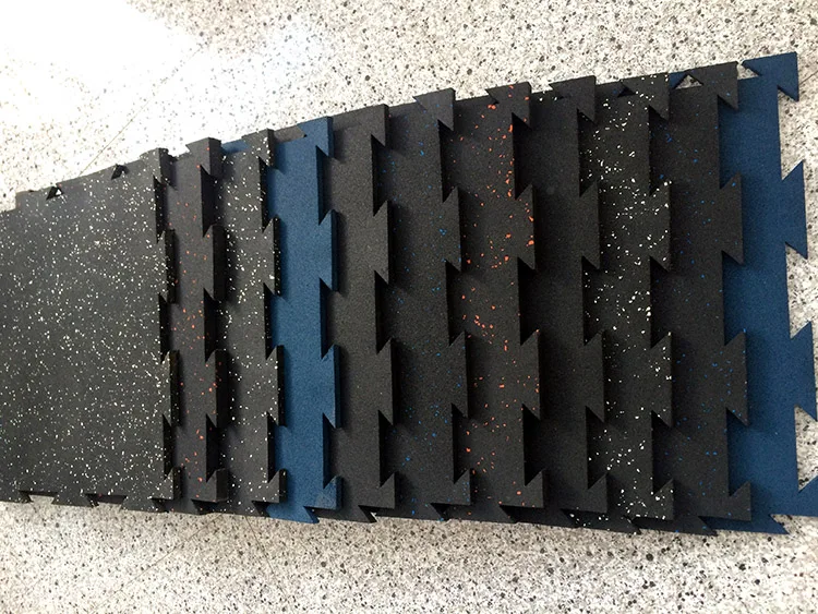 EPDM Flexible Gym Rubber Flooring 18mm Gym Rubber Interlock Puzzle Tiles Mat