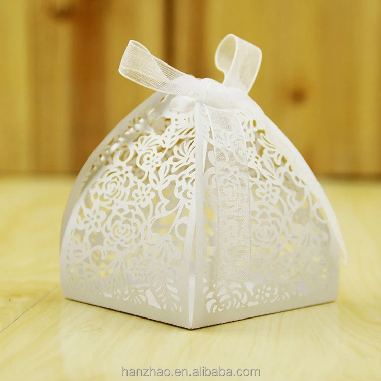 Custom Laser Cut Paper Folding Wedding Favor Candy Box