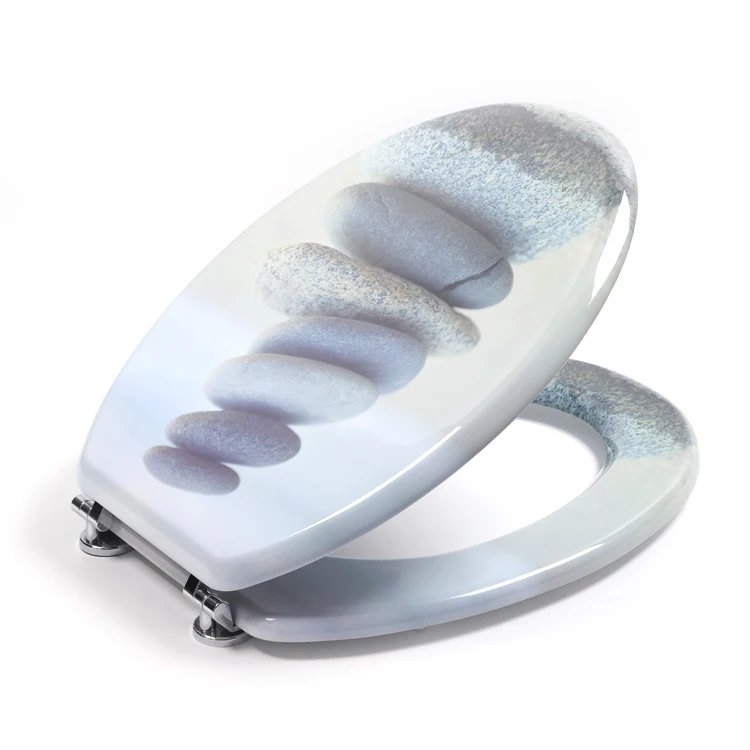 Bofan Molded wood UV low MOQ custom printed picture bathroom decorative toilet seat for children and kids