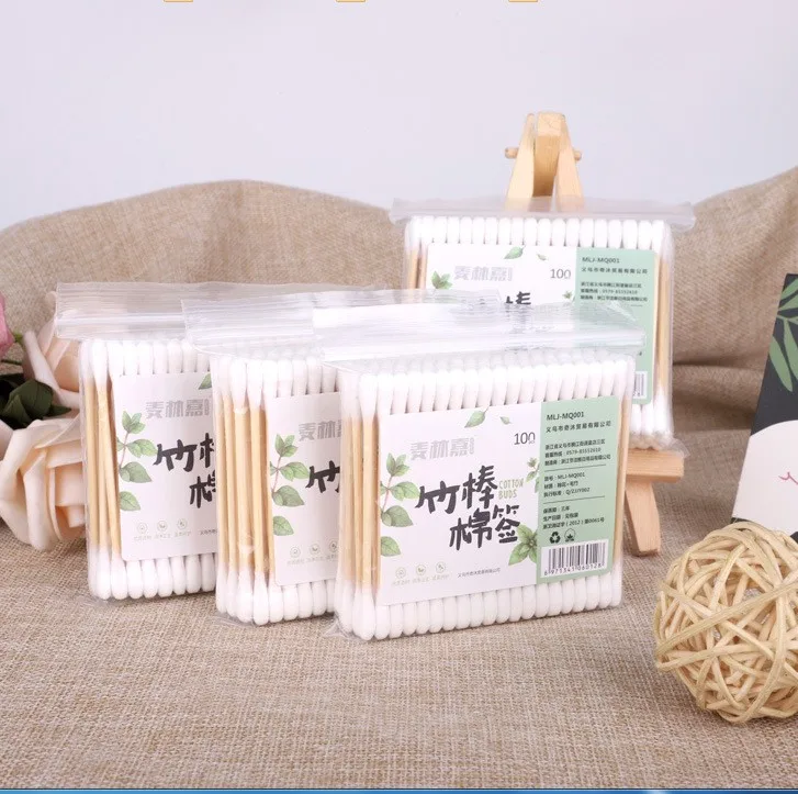 Color cotton q-tips  cotton swab bamboo