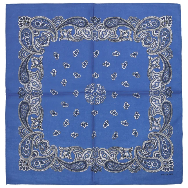 
Wholesale Cheap promotion gift multi 100% cotton fabric square in stock paisley bandana 
