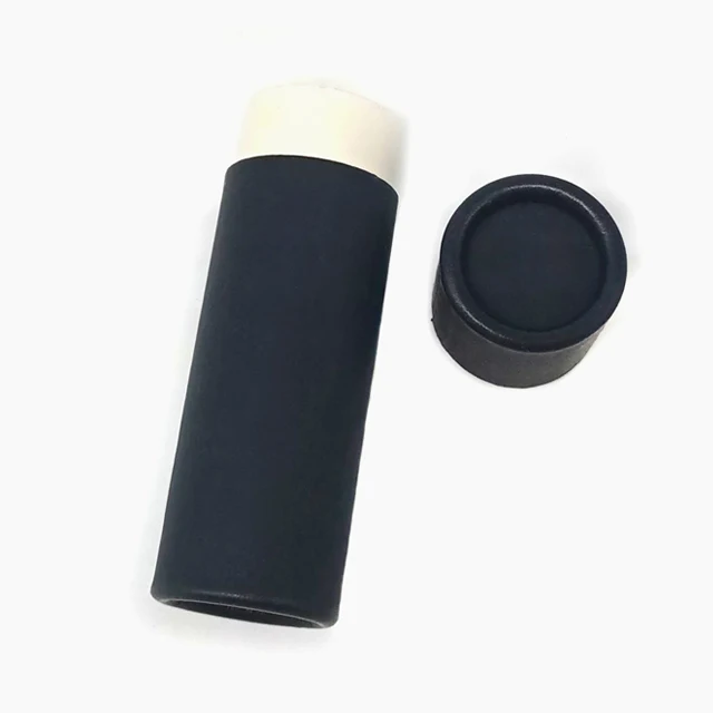
0.5 oz Biodegradable White Kraft Cardboard Deodorant Push Up Paper Tube Packaging For Lip Balm 