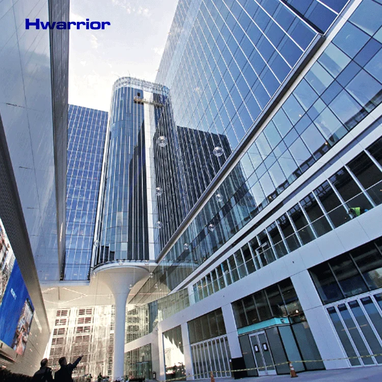 Office Building Exterior Glass Facade Glazing Architectural Aluminum glass curtain wall cost per