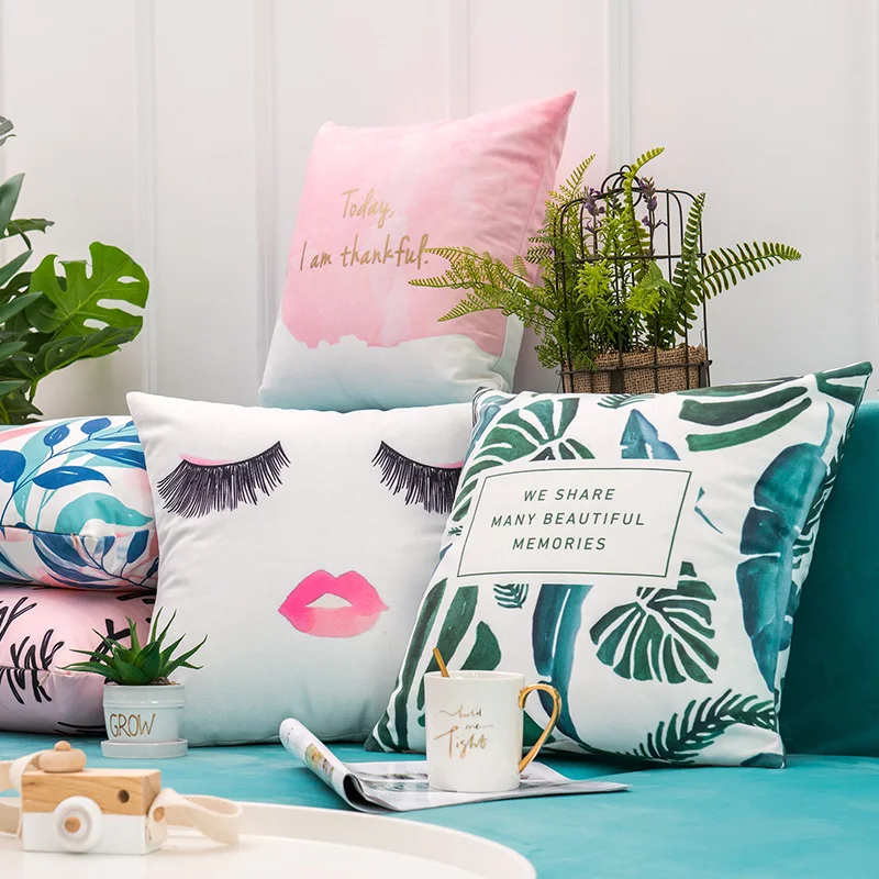 Wholesale custom high quality printed cushion cover throw pillow cover decorative