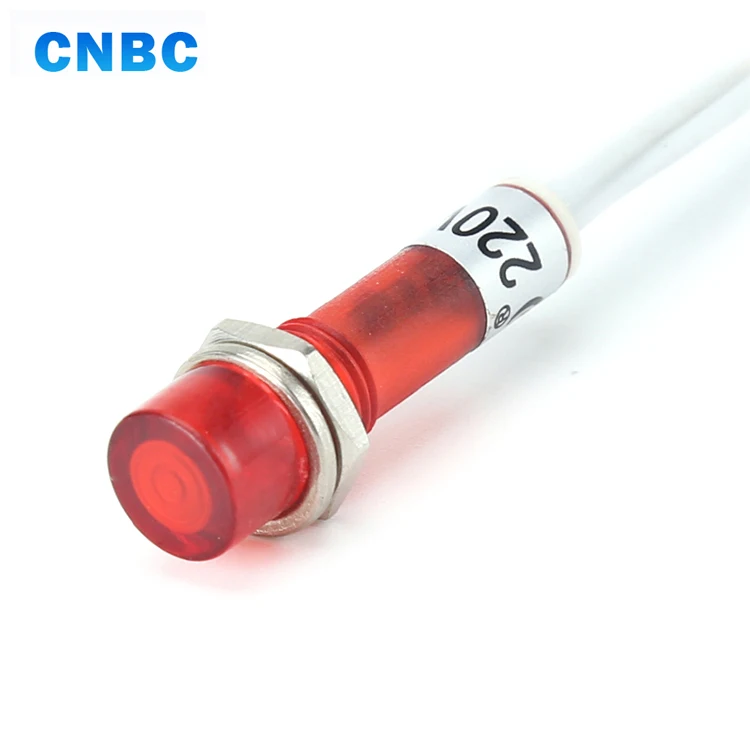 Лидер продаж, пластиковый светодиодный индикатор для нагрева воды, 7 мм, 12 В, 24 В, 220 В