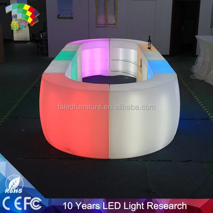 Waterproof Standing Nightclub Plastic Hookah Bar Furniture Portable Bar Round Table