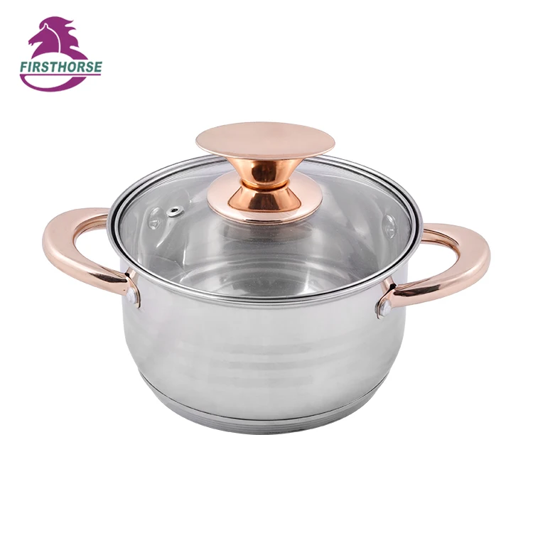 FIRST HORSE induction kitchenware sets casserole pan stainless steel single pot LB-1104-20