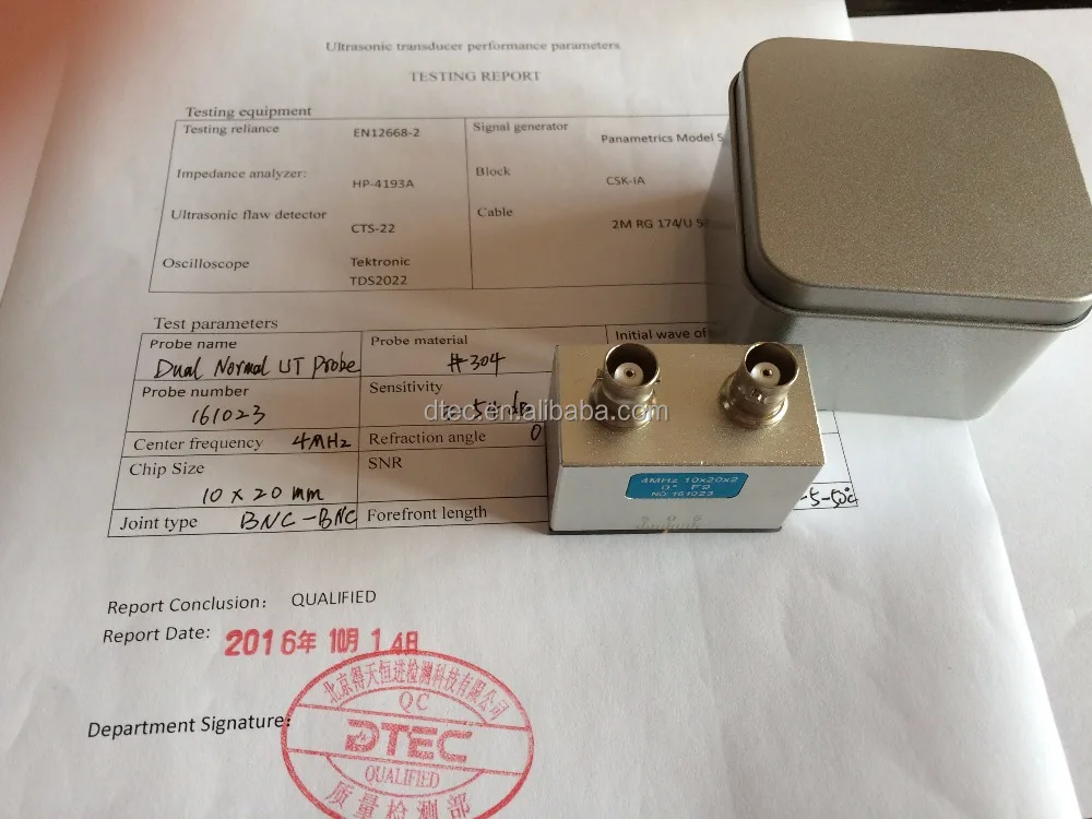 DTEC UT Probe Single Dual Crystal Straight Angle Probe Transducer for UT equipment Customized OEM probes manufacturer price