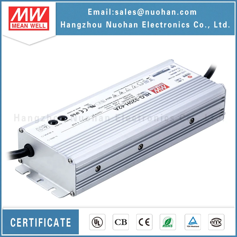 Mean well 320w 42v dimmable driver HLG-320H-42B