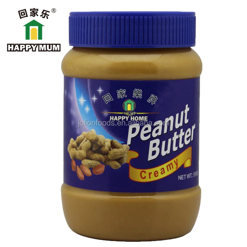 Chinese Wholesale Halal Non-Gmo Creamy Crunchy 510g Peanut Butter