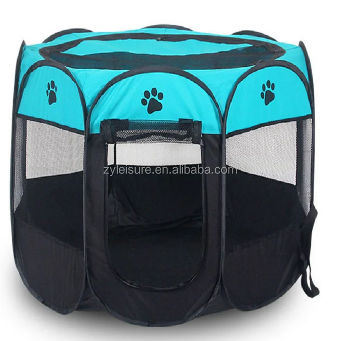 
automatic pop up pet tent with eight panels/dog cage/durable pets sided cage tent 