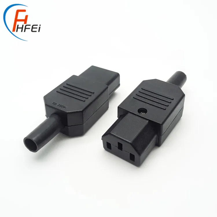 iec 320 New 10A 250V Black IEC C13 C14 female male Plug Power Connector 3 pin AC Socket c13 male connector