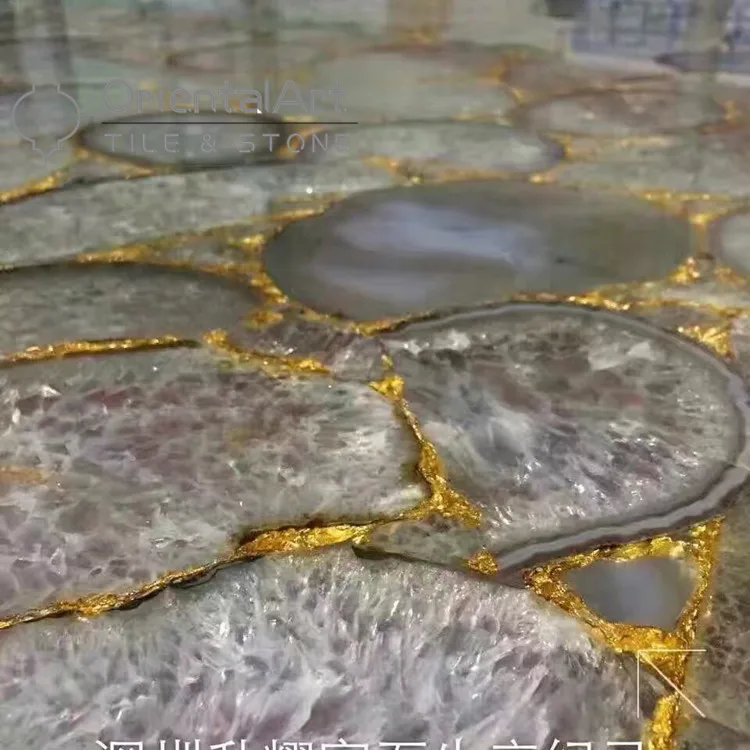 Factory direct selling wholesale brazilian natural agate semi precious stones white stone backlit tile turquoise rough