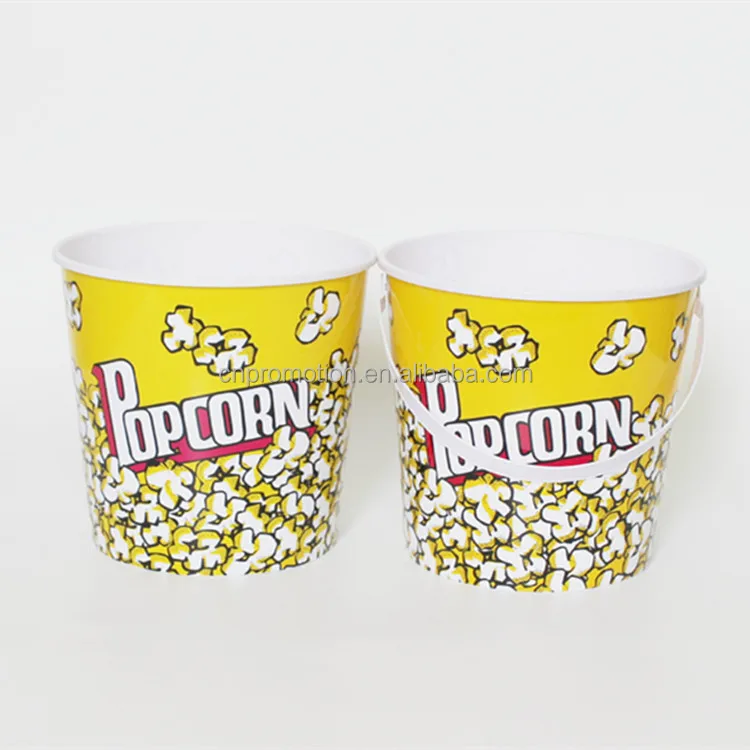 Высококачественное пластиковое ведро для попкорна с крышкой кинотеатра