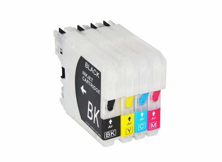 Refillable ink cartridge with Continuous Ink Supply System for BR  lc 39 lc 60 lc 985 full compatible lc1100