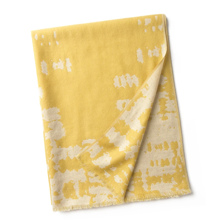 
OEM Available High Quality Custom Jacquard Women 100% Wool Scarf 