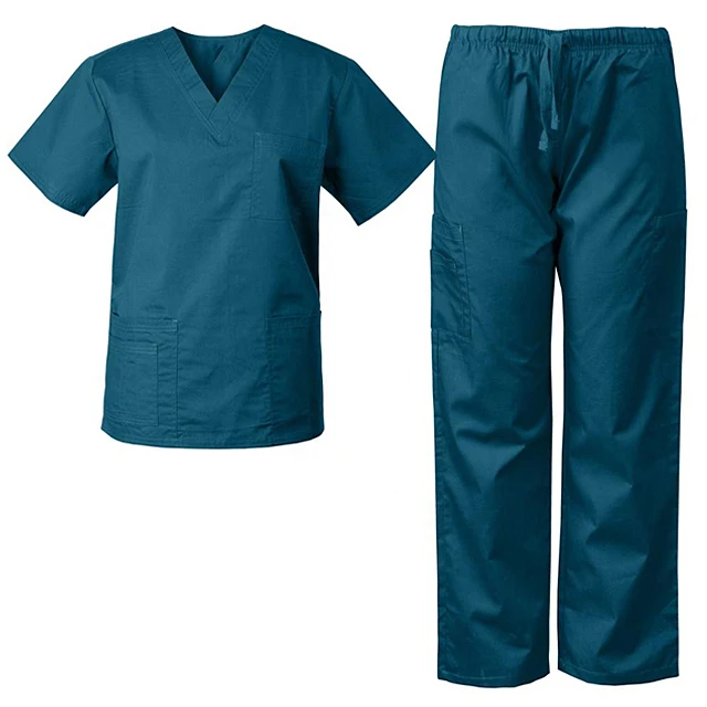 Докторские скрабы, комплект, топ, штаны, униформа для клиники, медицинские скрабы, униформа