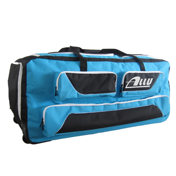 
Bag Cricket Kit Duffle Bat Ball Gear Bag With Wheels Trolley 