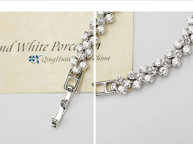 Explosions ladies zircon crystal bracelet ring exquisite luxury fashion jewelry diamond alloy bracelet