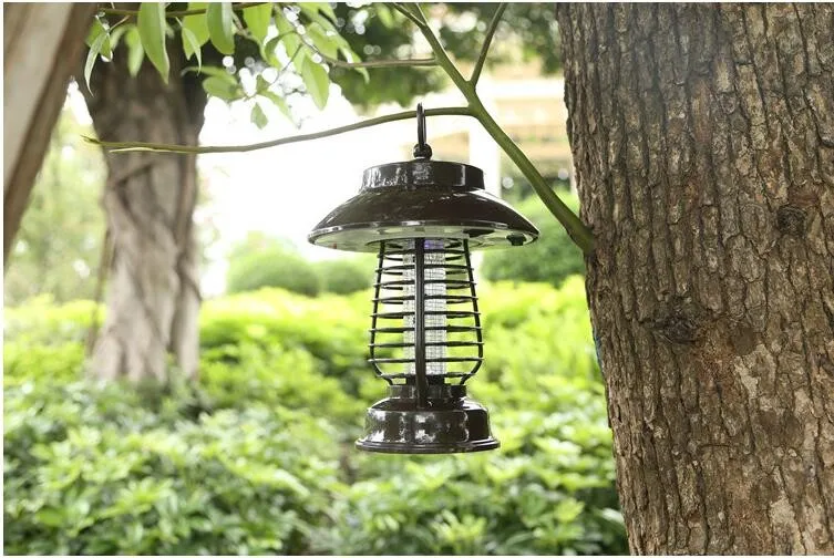 Outdoor and Indoor solar mosquito killer lamp ABS UV Led Tube Light Pest Trap Lamp electric insect killer lamp