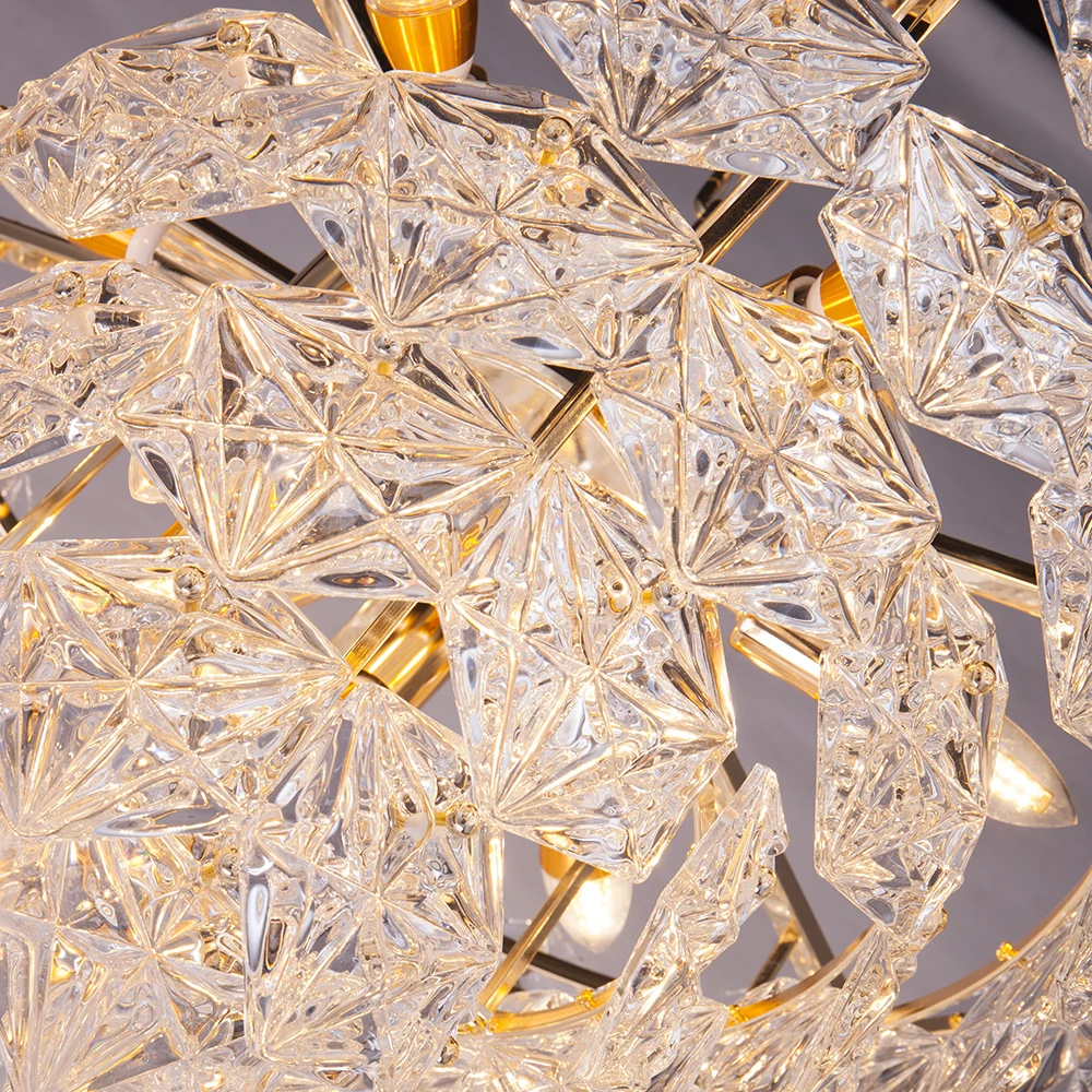 Современный хрустальный подвесной светильник в форме снега