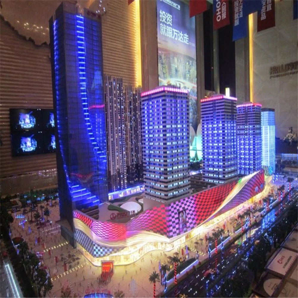 Top quality architecture model maker , led light building scale models