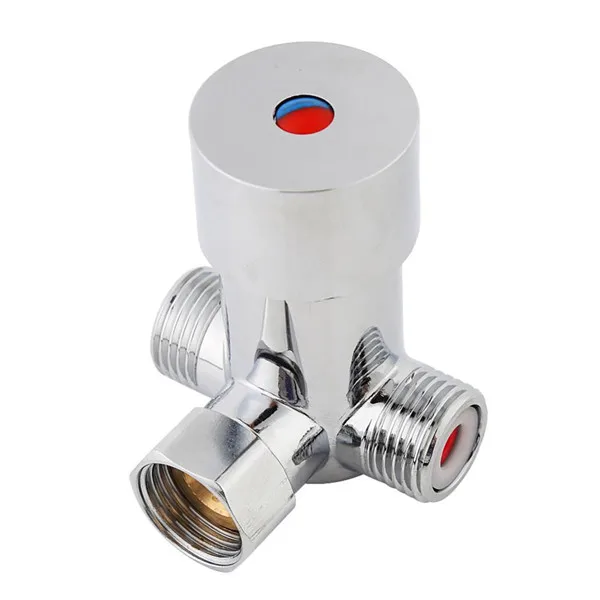 
G1/2 Hot Cold Water Mixing Valve Thermostatic Mixer Temperature Control for Automatic Faucet 