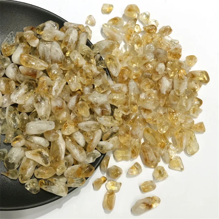 New Products Natural Citrine Tumbled Stones For Decor Decoration