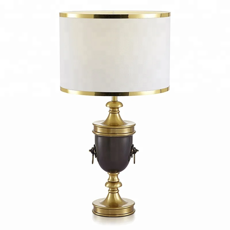 european style minimalism iron art vintage trophy table lamp