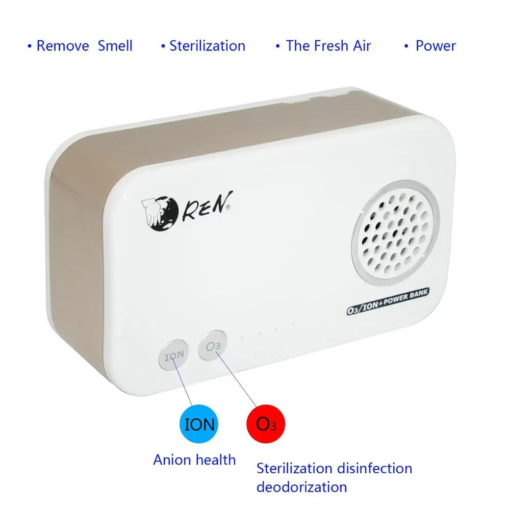 Pocket ozone machine battery air purifier