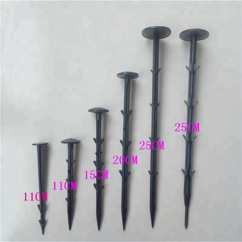 CE RoHS 20CM Green Plastic Nail Pegs For Garden Fxing Ground Cover