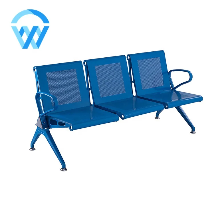 Hot Sale Used Hospital Furniture Patient Stainless Steel Medical Waiting Benches Chairs with Arm Seating