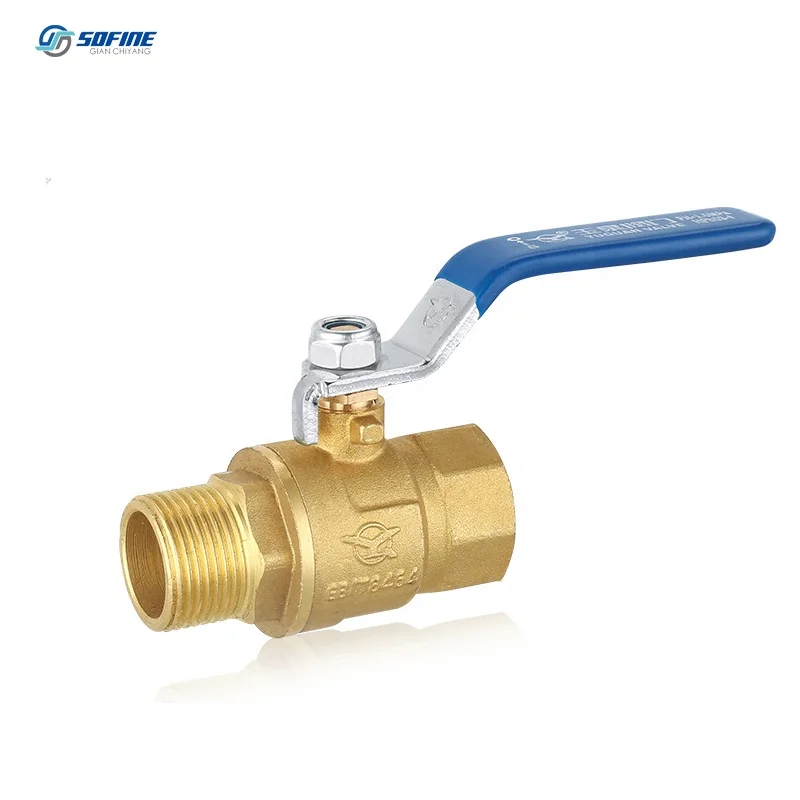 
DN15-DN50 1/2-2 inch Internal and External Thread Two-way Brass Ball Valves With Long Handle 