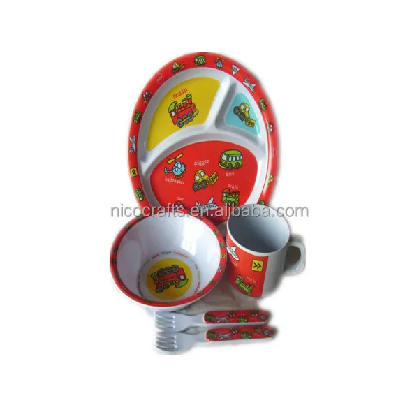 wholesale high quality custom kids melamine plates dinner set tableware