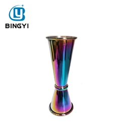 Rainbow Color Electroplating 25/50ML Double End Measuring Jigger