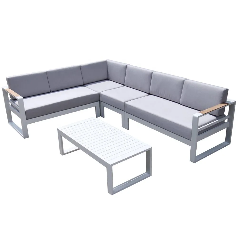 JK3070 luxury sectional sofa aluminum outdoor sofa set Lounge set garden furniture set round sofa