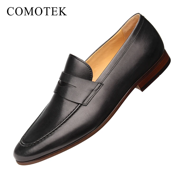  Гуанчжоу HONGJIA COMOTEK бренд под заказ мягкая резиновая подошва мужская кожаная обувь