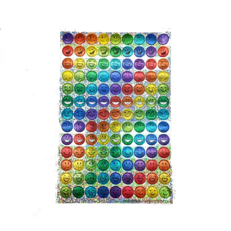 Wholesale Custom Printing Private Cute Cartoon Star Kids Vinyl Glitter Sticker Sheet for Children