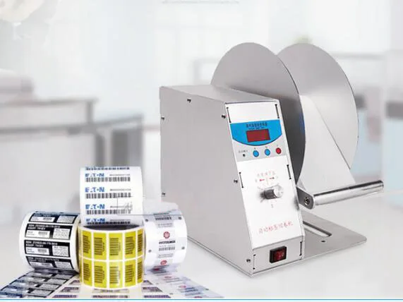 Digital Automatic Label Rewinder Clothing tags barcode Stickers rewinding machine