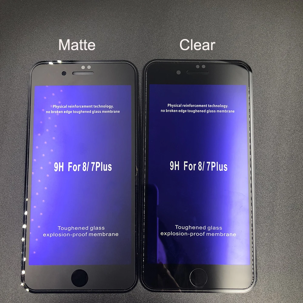3D Full Glue Anti Blue Light 3d Silk Print for iPhone 7 8 plus Screen Protectorfor iPhone X 7 8
