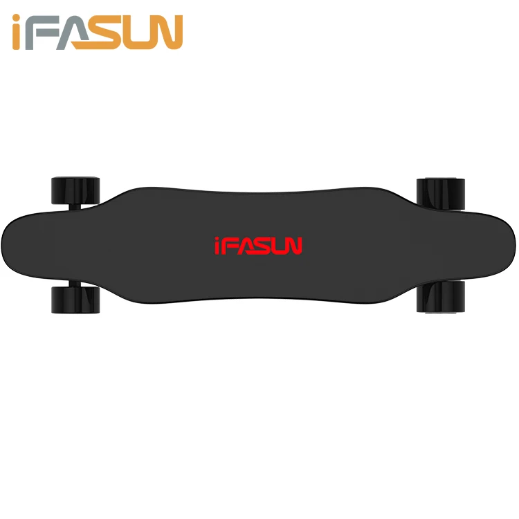 1600W Double Drive Hub Motors 42V Battery Box Electric Skateboard With Remote