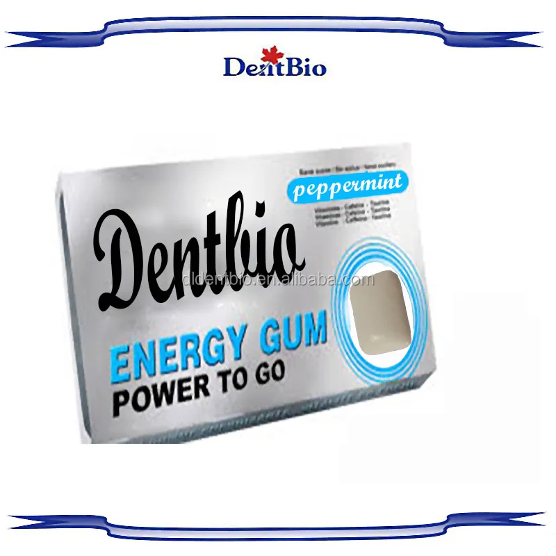 Caffeine energy gum guarana chewing gum oem taurine chewing gum