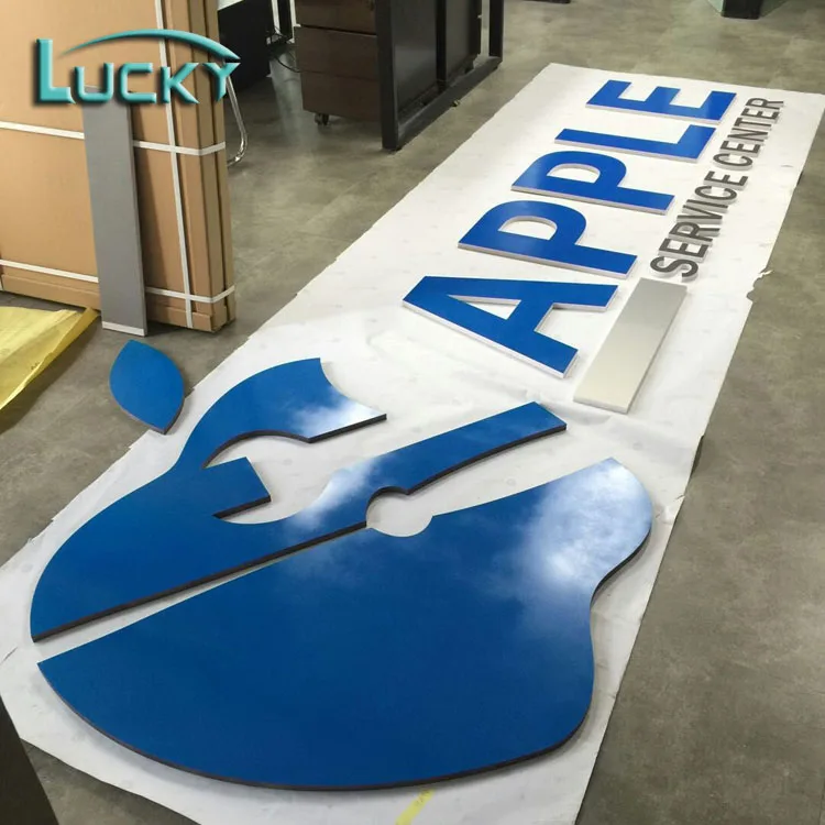 wholesale price Custom rigid pvc plastic signs shop logo design letters led sign for advertising