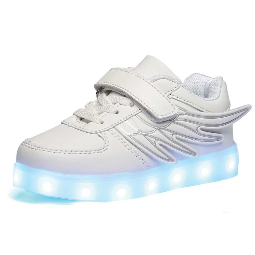 New Kids Led Sneakers boys Girls Stripe Sport Running Shoes Baby Lights Fashion Sneakers Children Luminous Casual Shoes