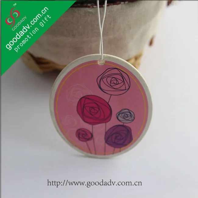 Hot sale good quality room Deodorants hang tag /scented paper card