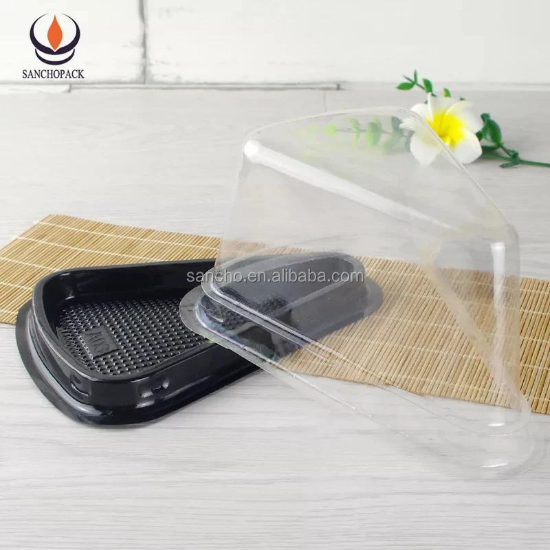 Custom thermoformed plastic cheesecake cake packaging container with lid