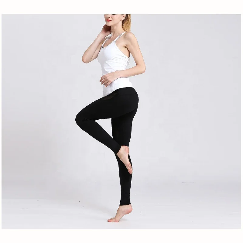 
Mesh Patch Quick Dry Breathable Women Yoga Pants Running Cycling Sports Leggings Women Fitness Wear Tights 