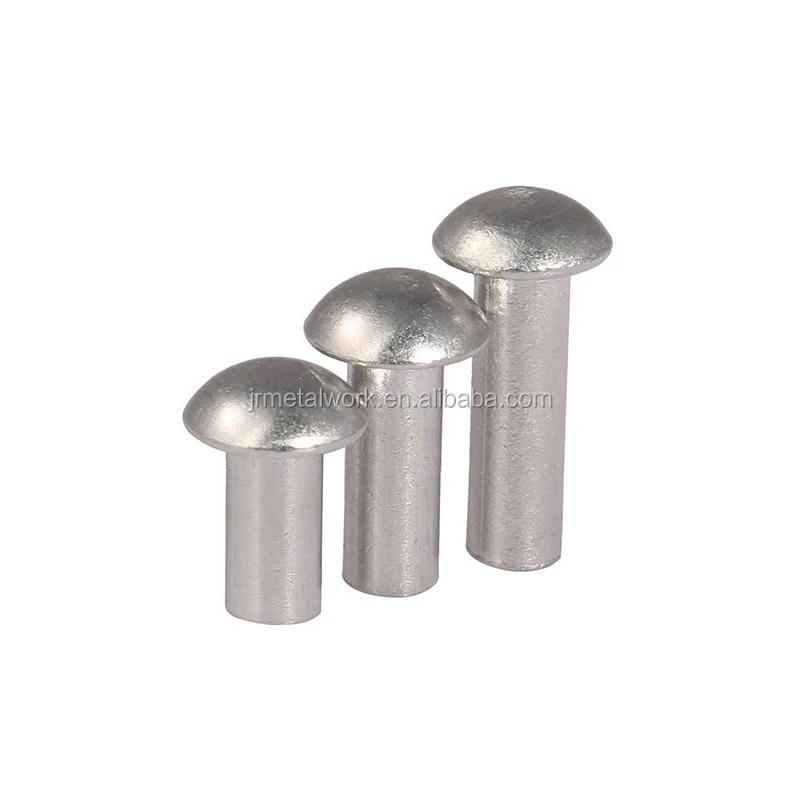 Carbon Steel White Galvanized solid Round head rivets