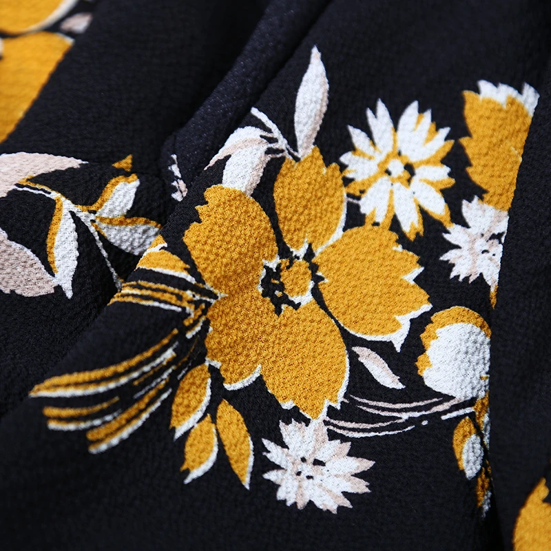 
Flower Print Dress Women Flounce Casual ukraine vestido de festa Female Resort Waist Warp Sexy Summer Style Ruffles Boho Dresses 